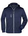 Heren Softshell Jas Daiber Maritime JN1078 Navy-Wit